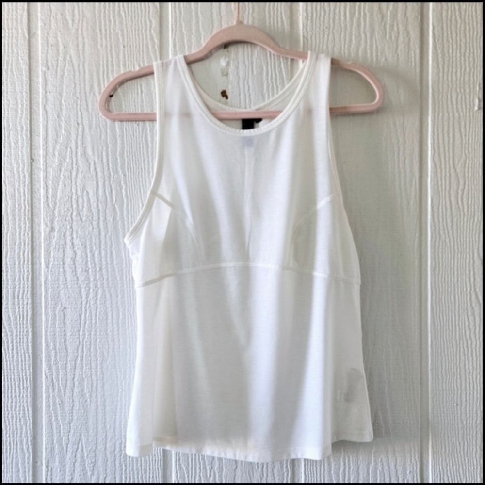 Halle Berry + Sweaty Betty Frankie Tank Top White 12/Large - Picture 2 of 6